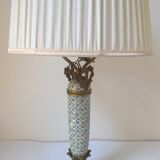 Table lamp in bronze and porcelain