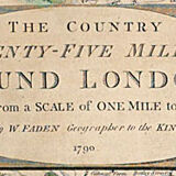 1795 hand-coloured folding engraved map -The Country Twenty-Five Miles Round London