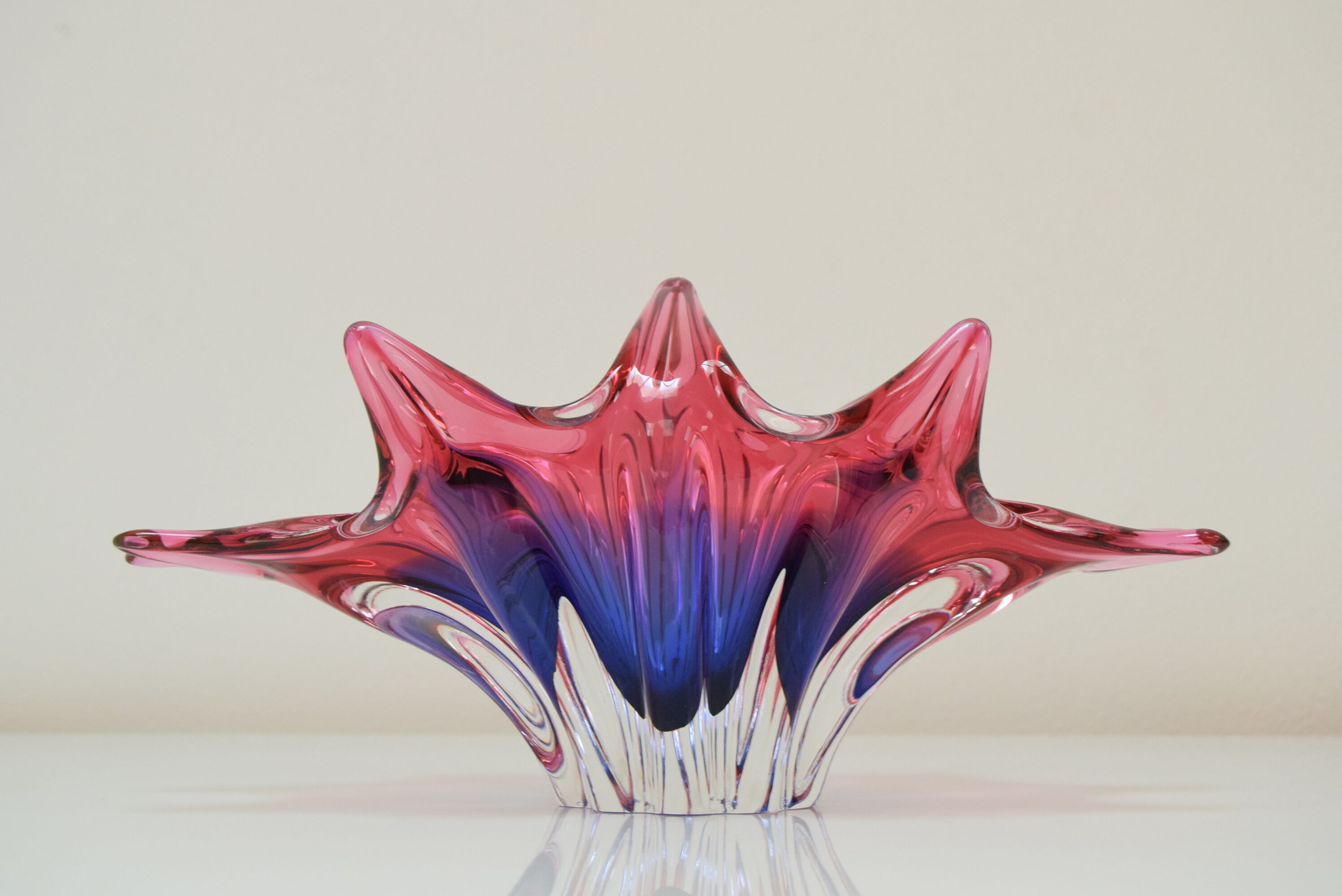 Art  Glass Bowl Designed by  Josef Hospodka for Chribska,1960's.