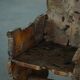 Unique wooden armchair in primitive Scandinavian "wabi-sabi" style, 20th century, 1950s.