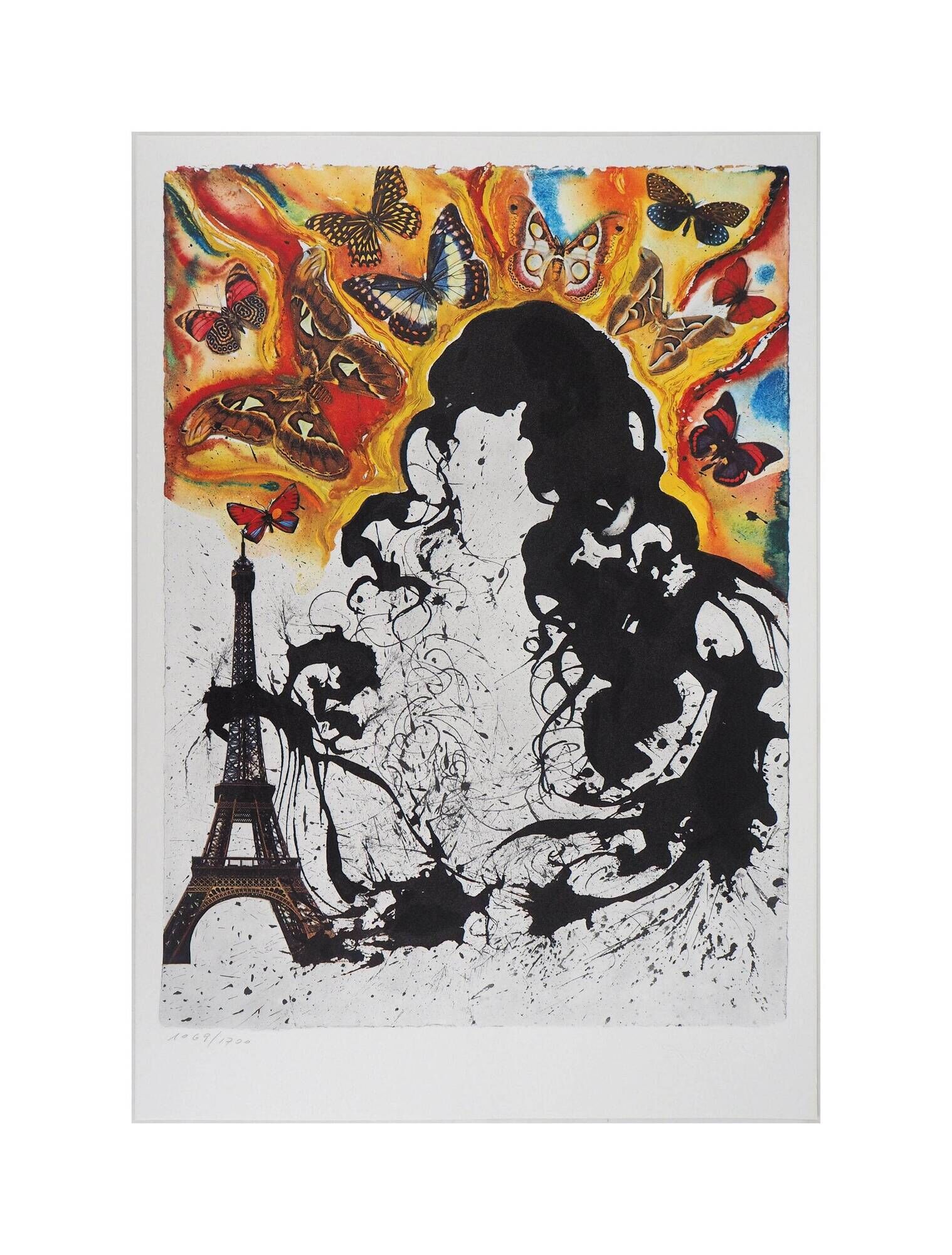 Salvador dali : paris, sncf (suite papillon petit modèle), lithographie ori