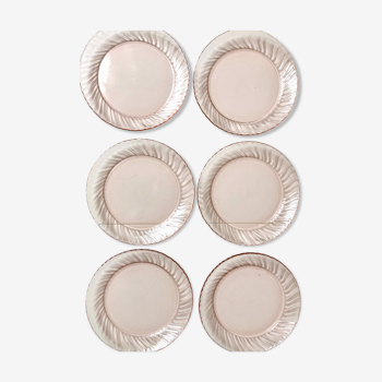 Series of six Rosaline dessert plates