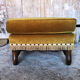 Jean Roche footrest in velvet and wood