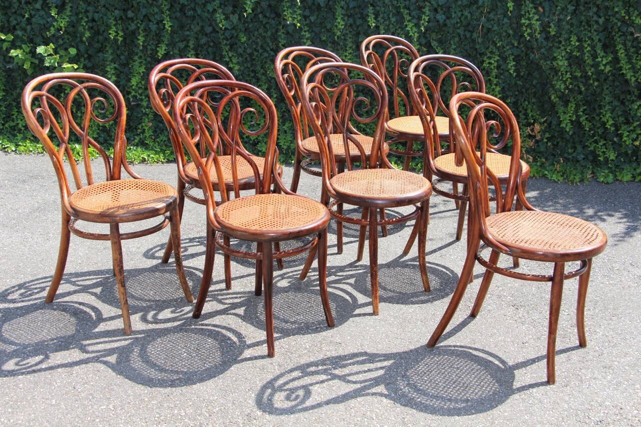 Série de x8 chaises bistrot style Thonet