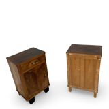 Tables de chevet italiennes élégantes de style art déco des années 1940/1950.