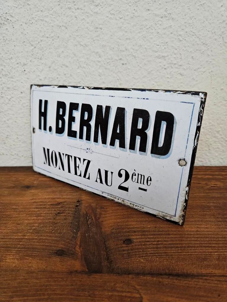 Bernard enamelled plaque
