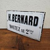 Bernard enamelled plaque