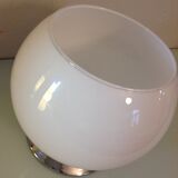 Ceiling light globe opened in opaline white vintage 60