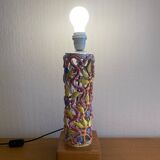 Openwork ceramic lamp base with Garden of Eden decor