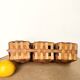Vintage rattan hanging basket