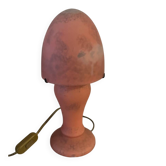 Lampe champignon art déco en verre rouge