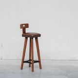 Set of four Mid-Century Dutch bar stools