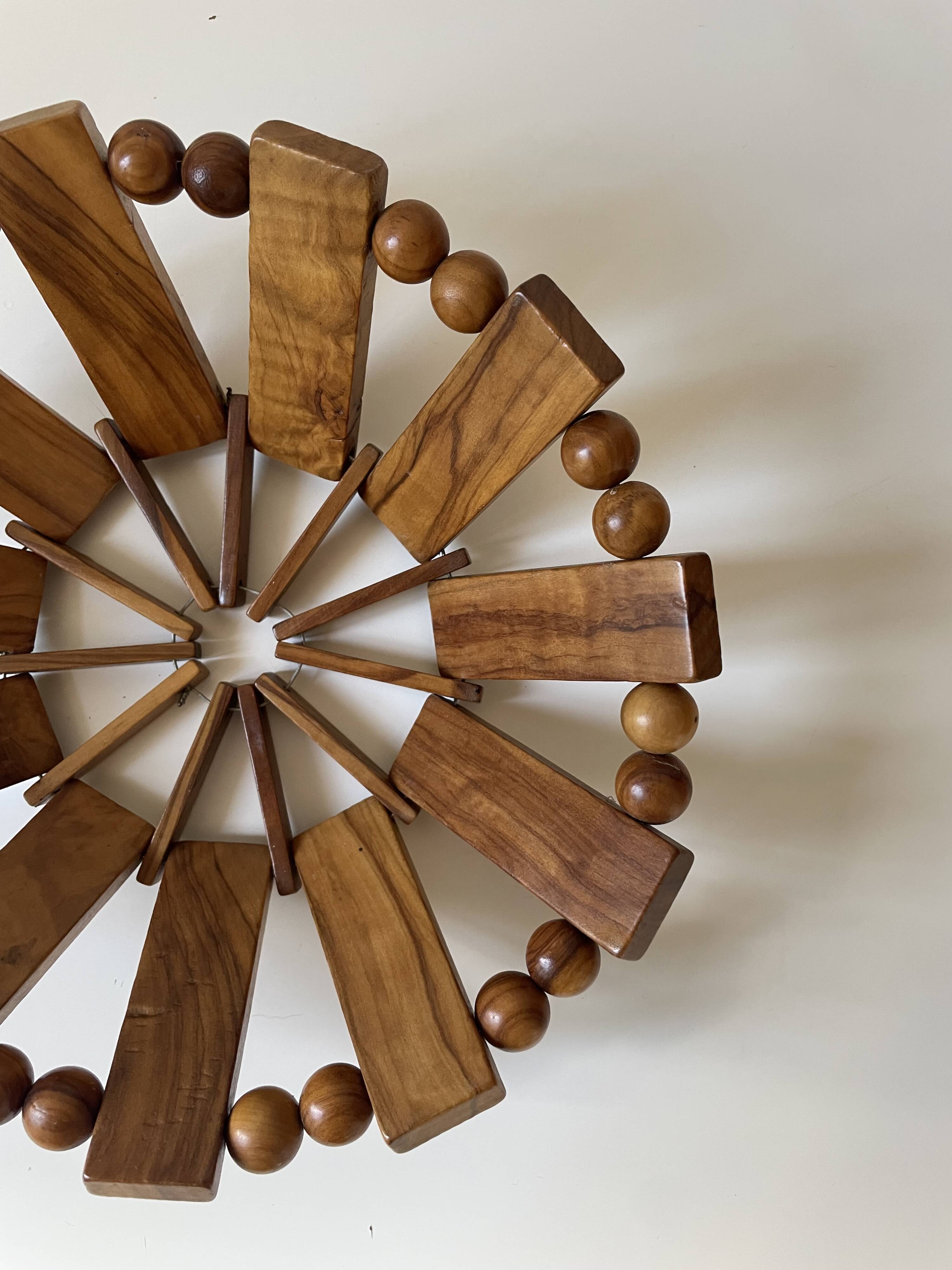 turned wooden fruit basket