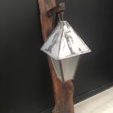 Lampadaire sur potence bois