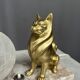 Night lamp with a Spitz figurine in Art Deco style on a marble base.