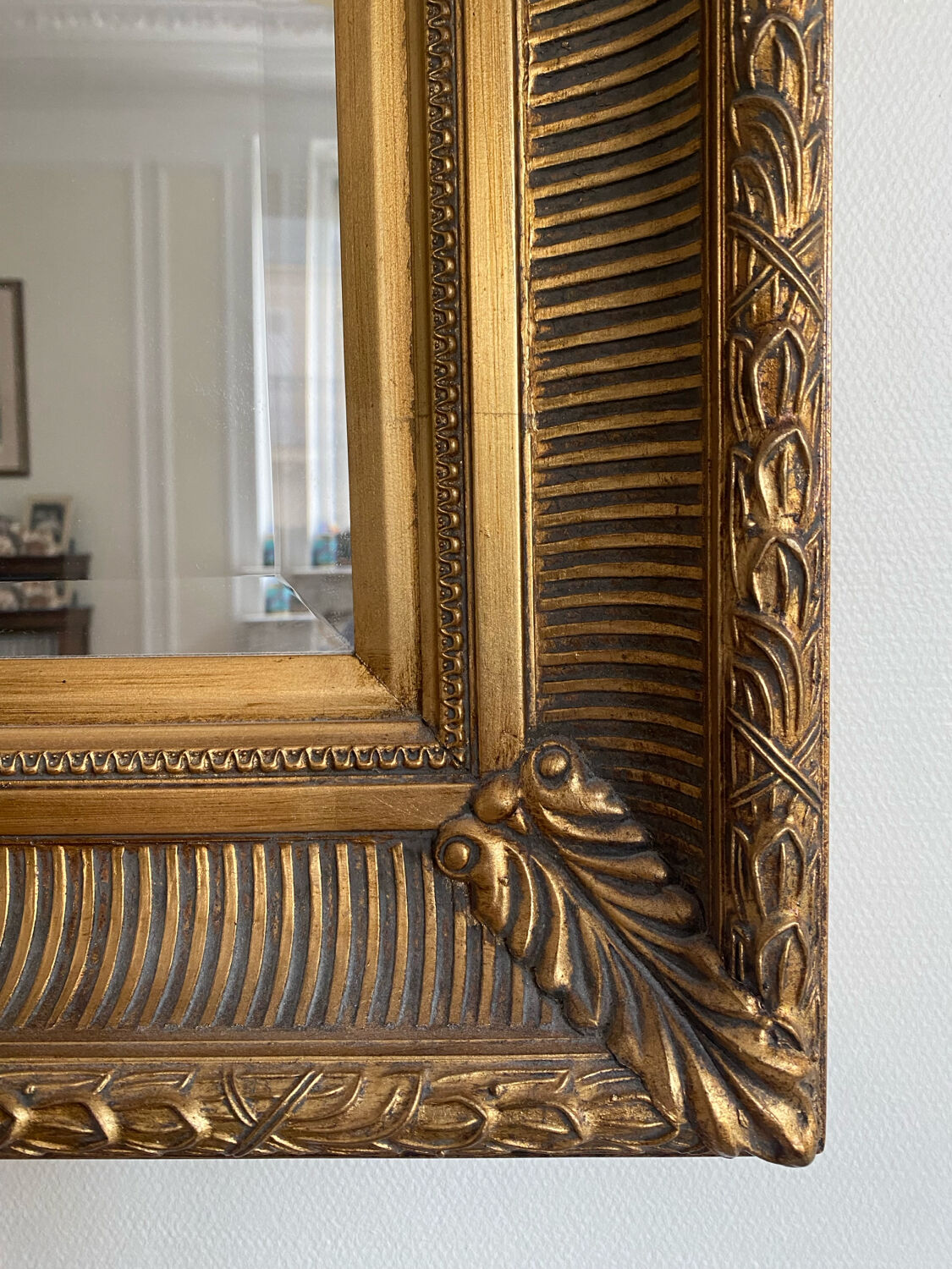 A gilt wood and gesso picture frame mirror, French Second Empire style