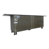 Buffet Pierre Cardin laqué gris avec tiroirs