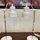 Pair of modular metal lamps, Scandinavian design.
