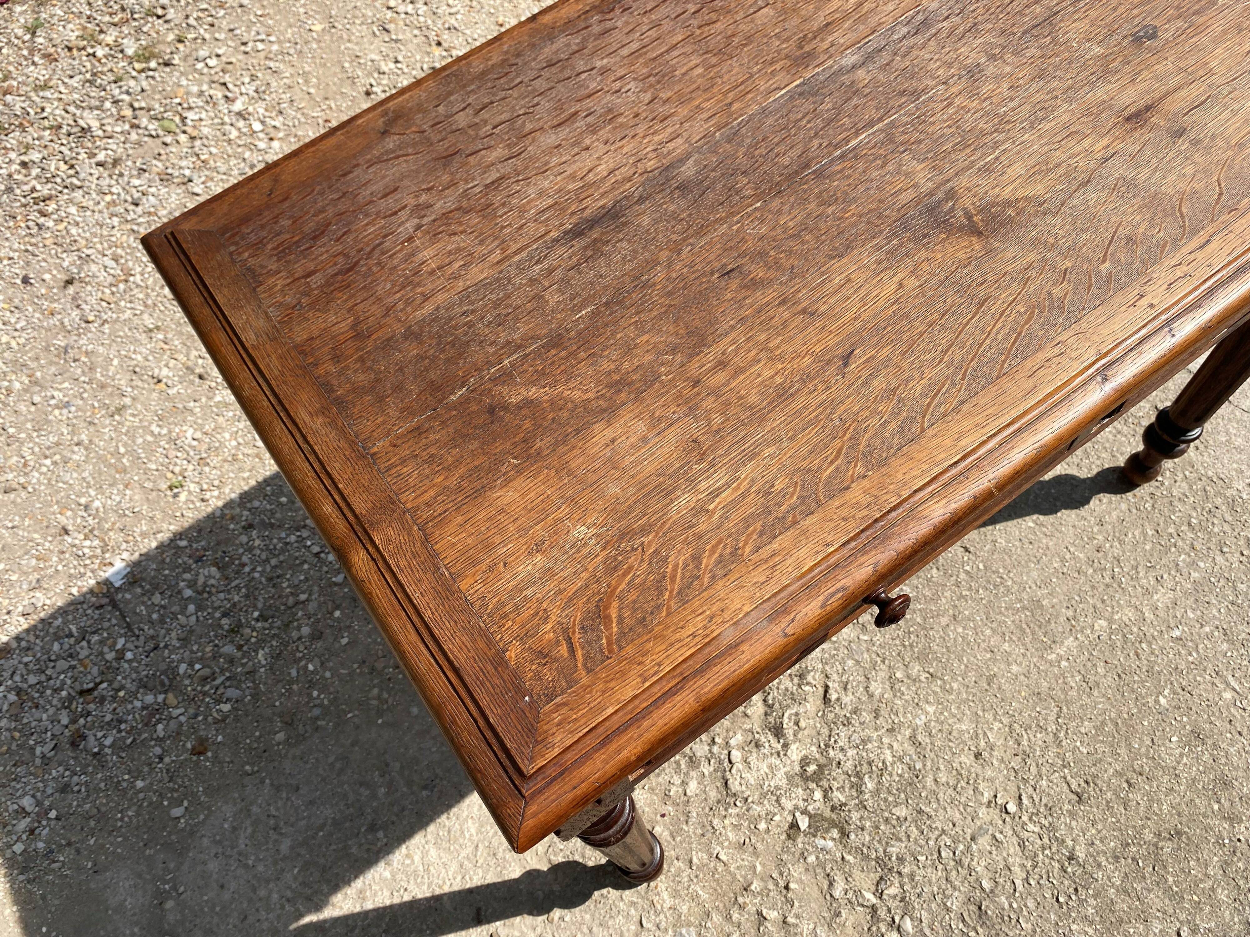 Oak desk with 2 drawers, 97 x 58 cm