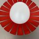 Red opaline glass wall sconces, Italy, 1960s