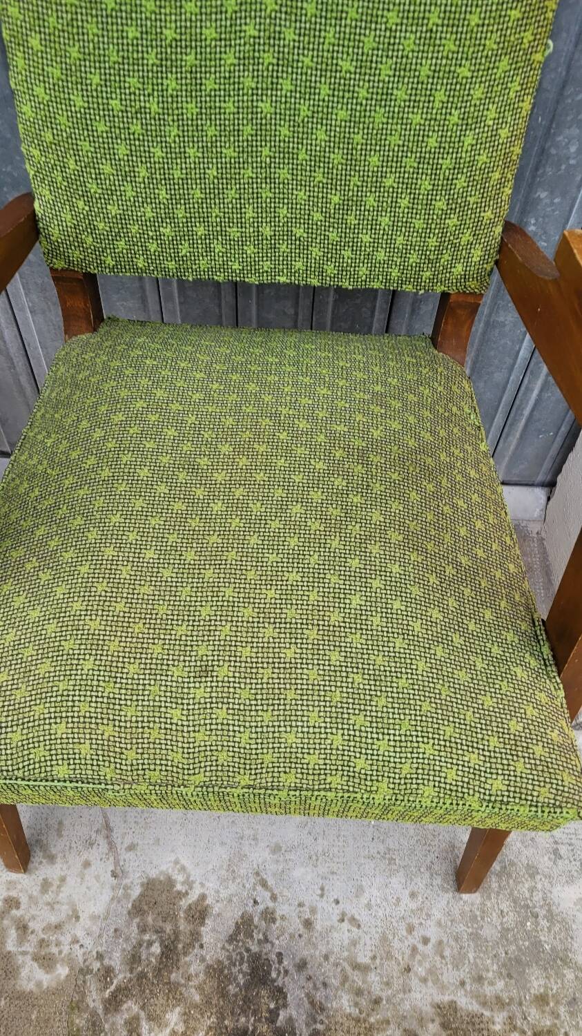 Pair of vintage bridge armchairs 1950s designer compass feet