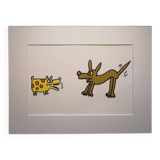 Illustration by Keith Haring - 'Animals' series - 6/12