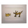 Illustration by Keith Haring - 'Animals' series - 6/12