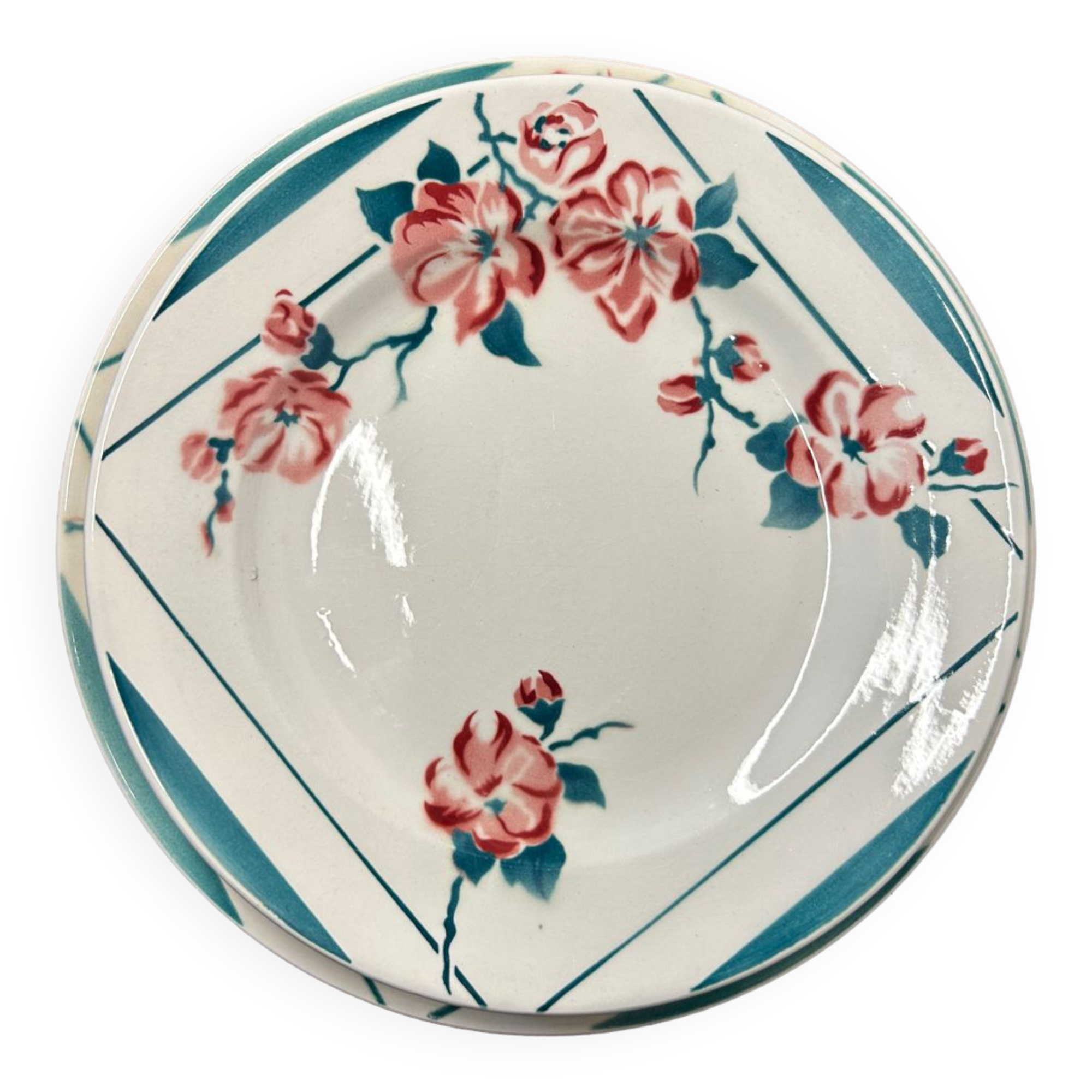 Set of 8 Digoin and Sarreguemines plates