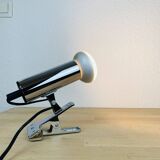 Targetti chrome metal spot light 70's, clamp lamp