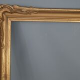 Old gilded stucco wood ear frame 63x45.5 cm, foliage 56.4x39 cm SB