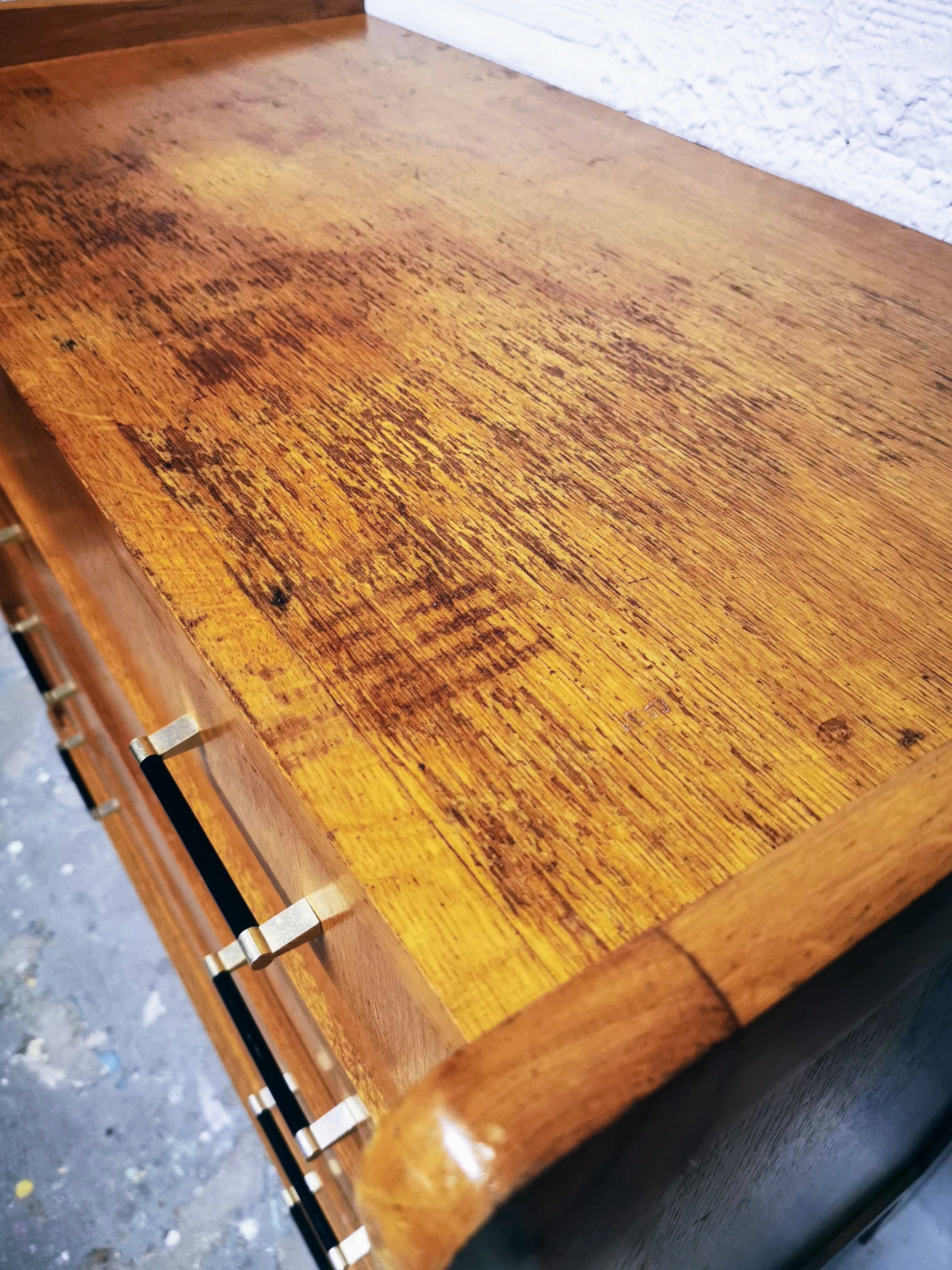 Vintage chest of drawers with compass feet