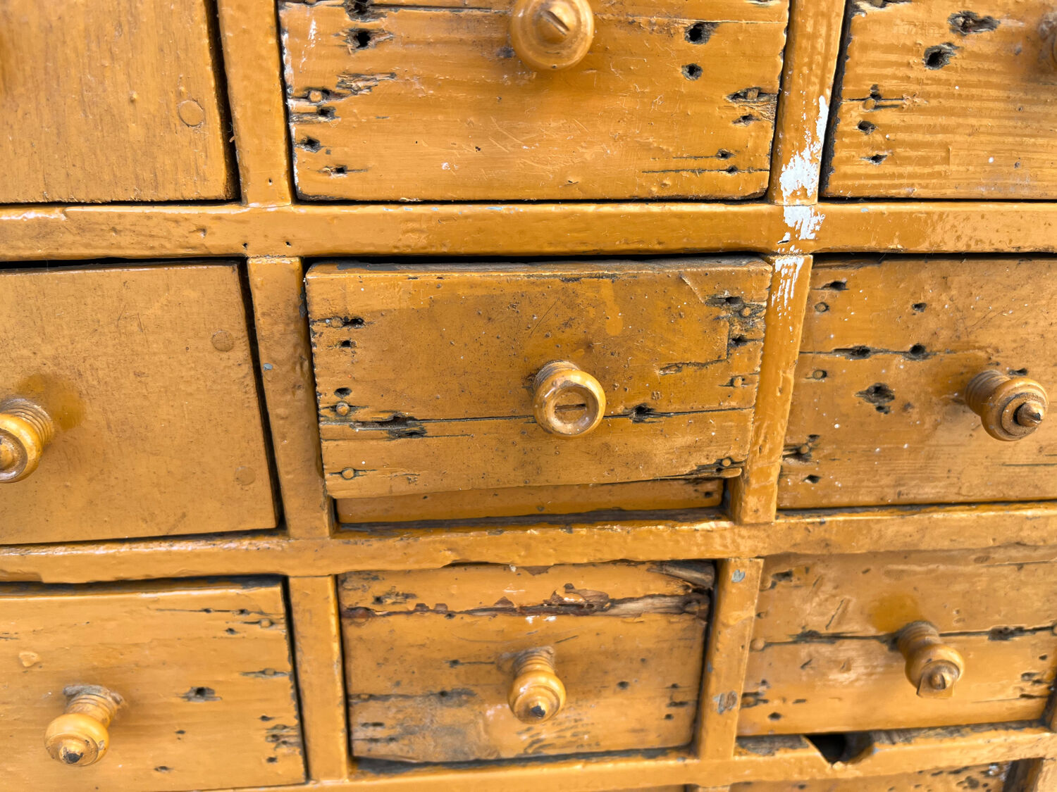 Industrial wooden drawer cabinet