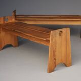 Ensemble de bancs en pin suédois du milieu du siècle par Gilbert Marklund, années 1960