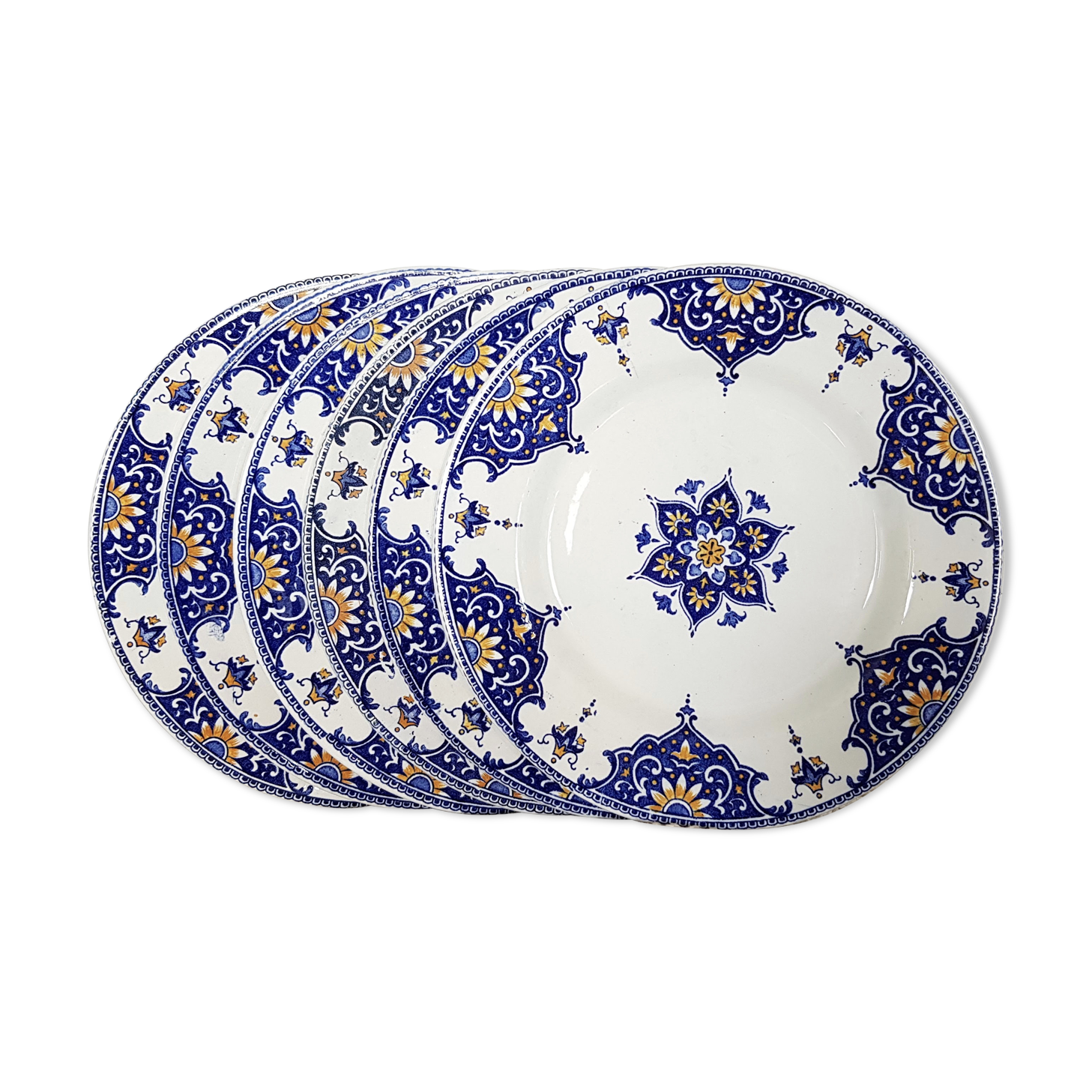 Set de 6 assiettes plates Modèle Alexandra Lunéville K&C