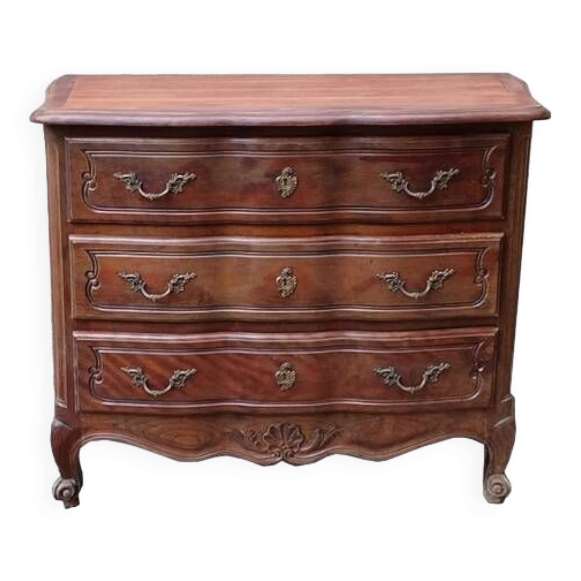 Commode arbalète de style louis XV bois massif