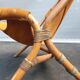 Armchair 1960 bamboo and suede leather
