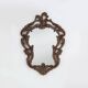 Baroque mirror with hand carved oak ornated frame, France 1950s