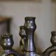 Pair of ceramic candlesticks, Sars-Poteries, 1950s