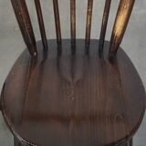 Set of 4 vintage wooden De Ster Gelderland design spindle chairs