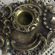 Cave rat bronze candlestick