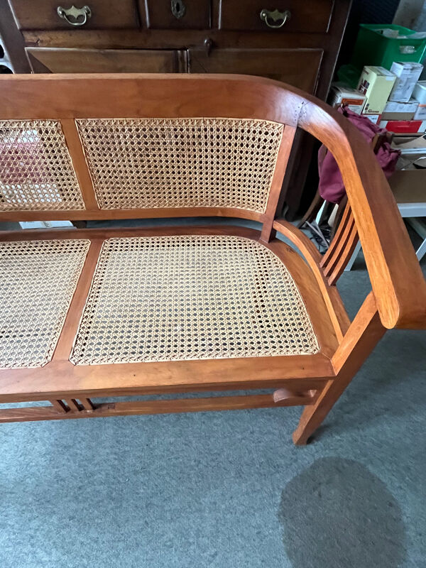 Banc canné style colonial