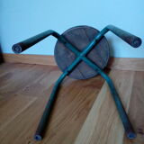 Industrial workshop in wood and metal stool