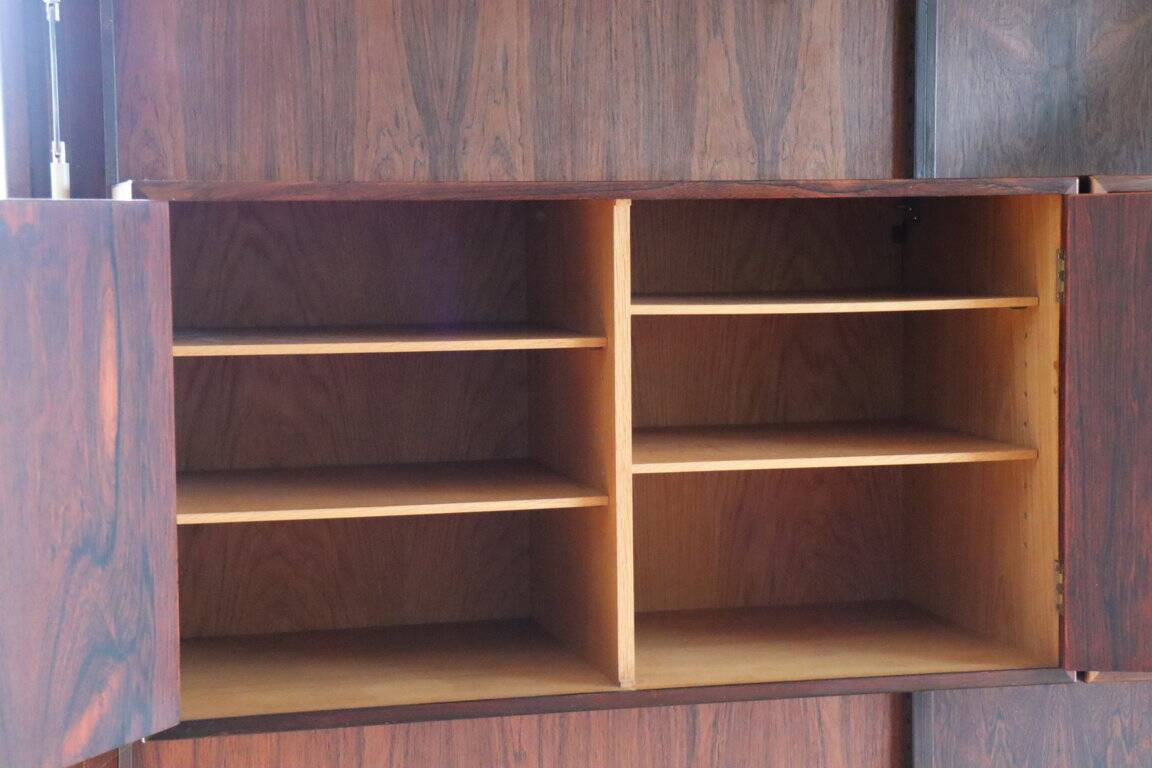 Danish wall bookcase by Thygesen and Sorensen in rosewood, 1960