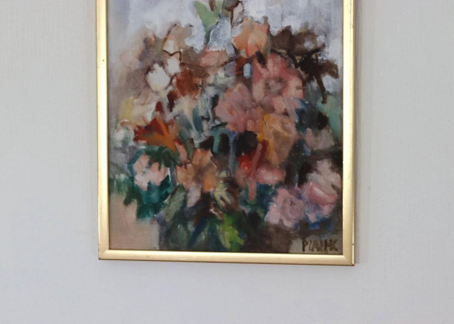 Original Swedish Oil on Canvas – “Bloom” by Pia H. Campbell – Signed
