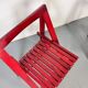 Mid-century Italian red foldable chairs by Aldo Jacober for Bazzani, 1960s, set of 2