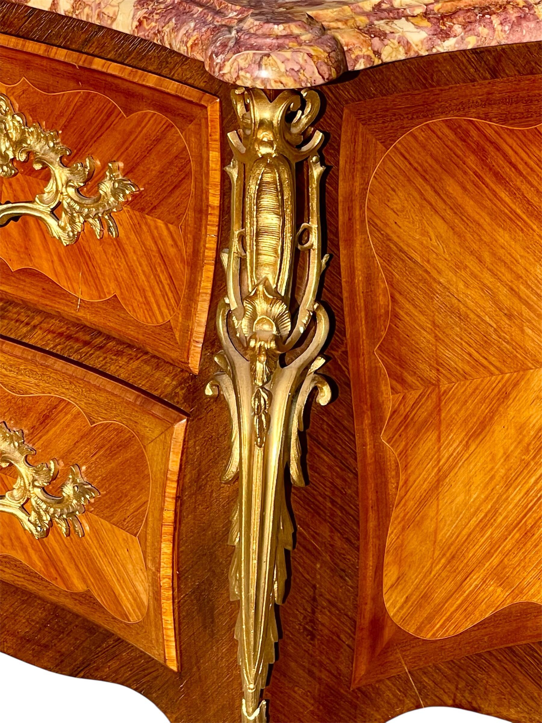 Louis XV Style Marquetry Commode