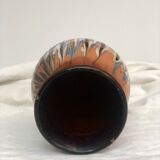 Vintage ceramic vase flamboyant pattern