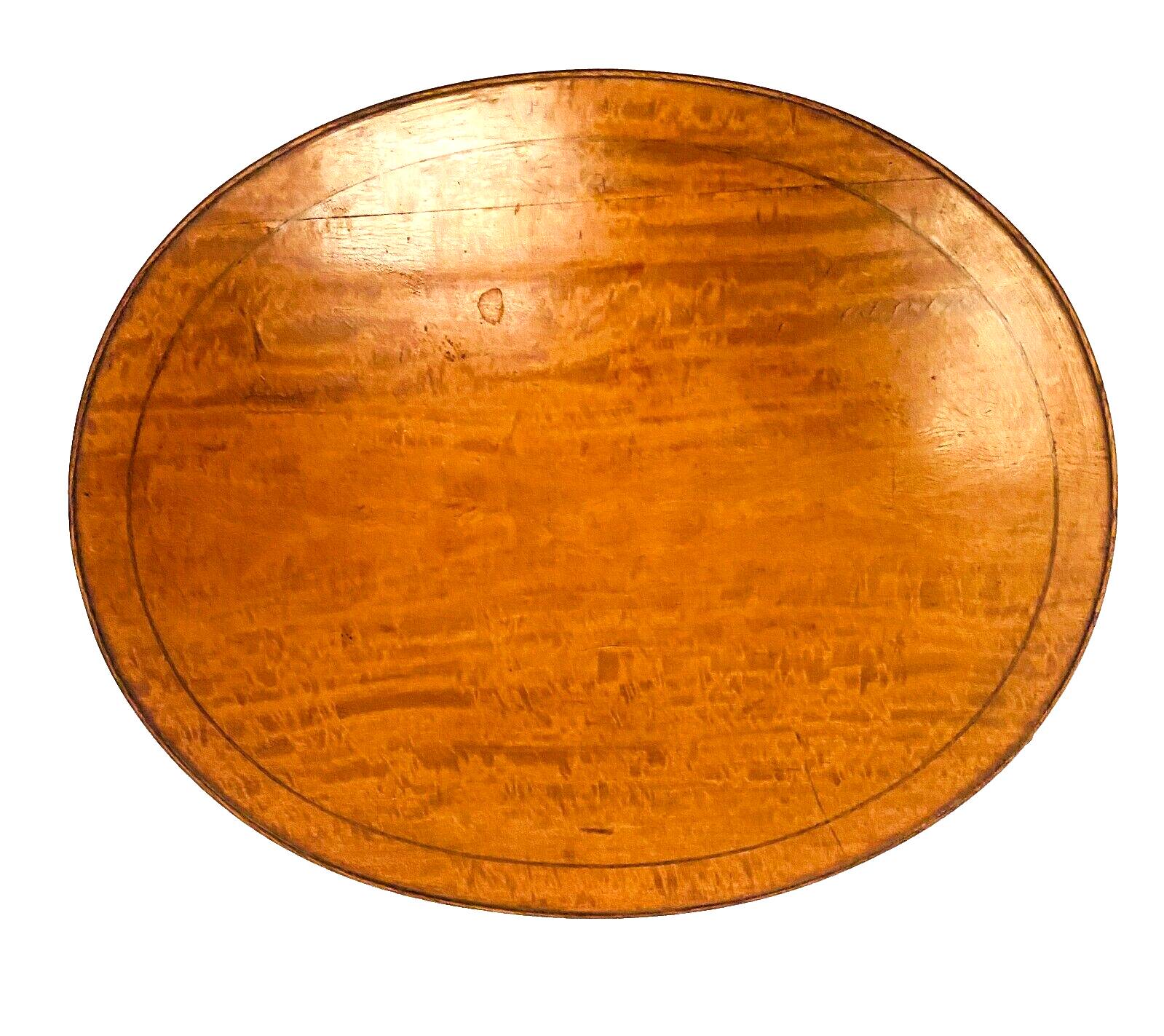 Oval pedestal table in veneer wood and black wood net 20th century