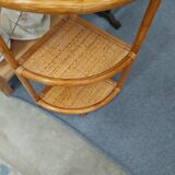 Rattan corner shelf