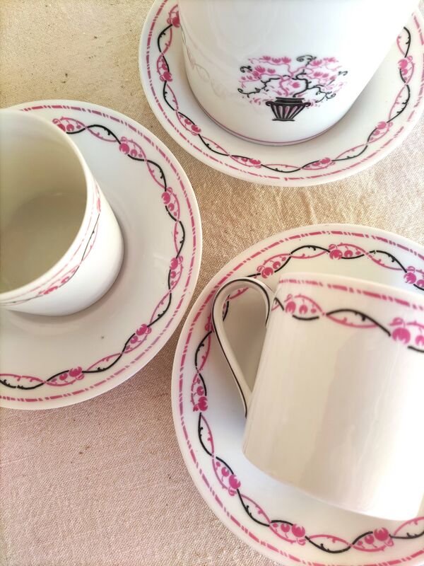 Service à café en porcelaine Art Déco - Ch. Ahrenfeldt- la maîtrise